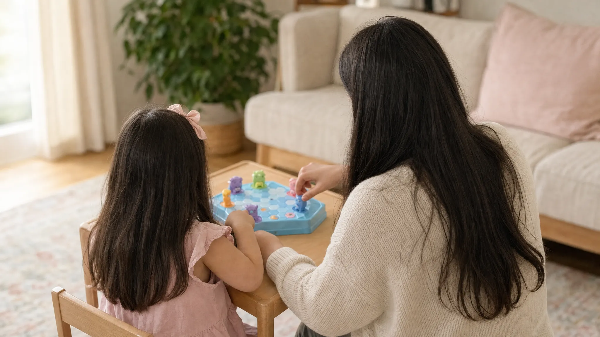 In-home pediatric speech therapy session in New Canaan, CT