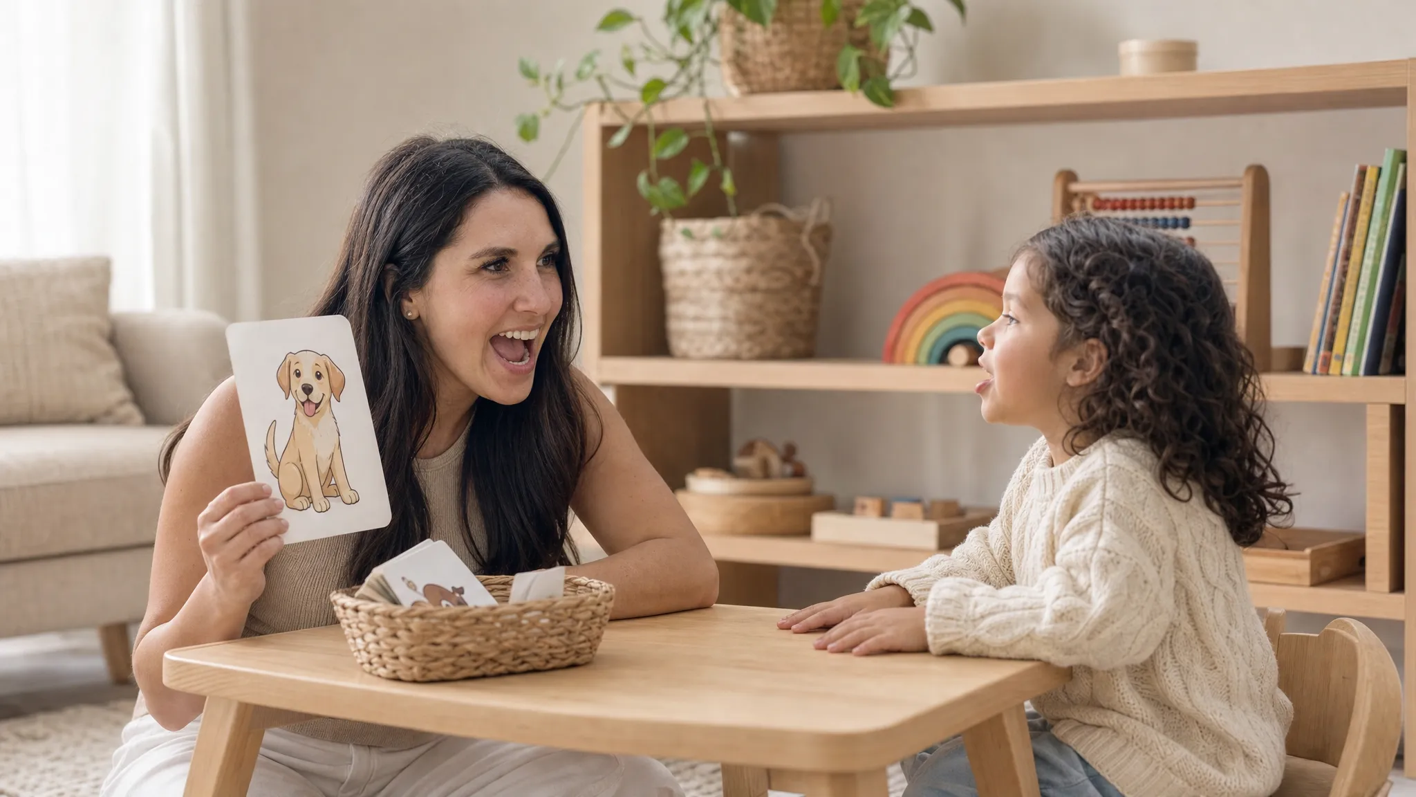 In-home pediatric speech therapy session in Weston, CT
