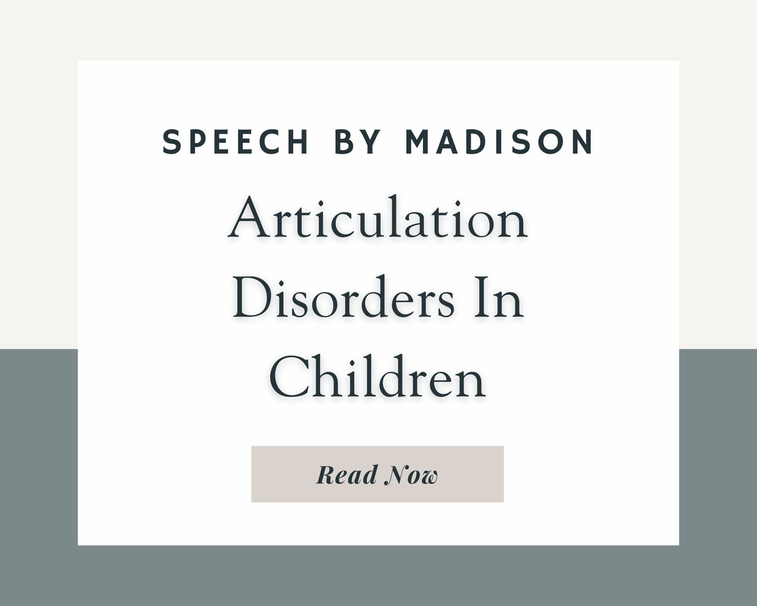 The Complex Story Behind Articulation Disorders in Children
